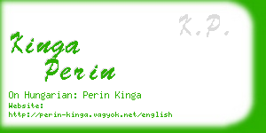kinga perin business card